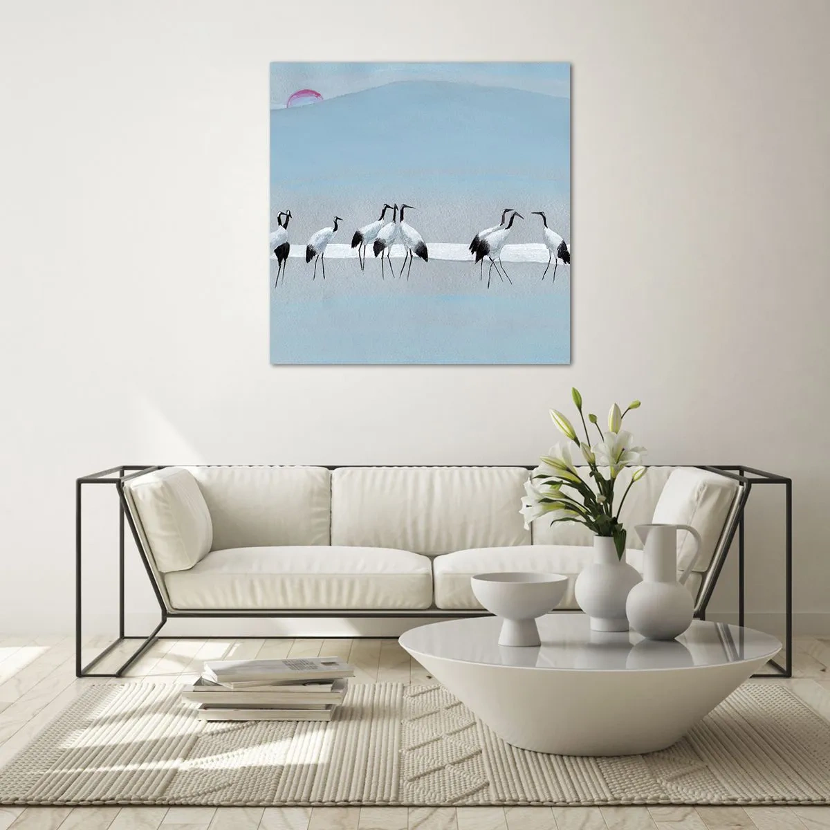 Schilderen op glas - Na een warme dag - 70x70 cm