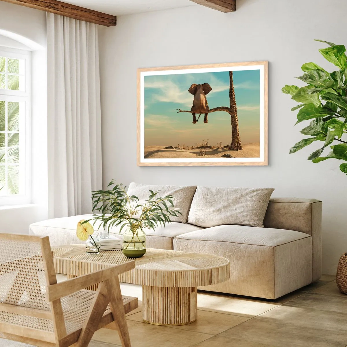 Een poster in een licht eiken lijst - Een nieuw gezichtspunt - 40x30 cm