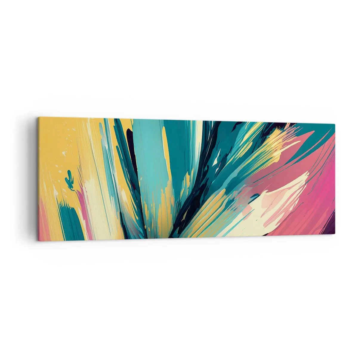 Schilderen op canvas - Compositie – een explosie van vreugde - 140x50 cm