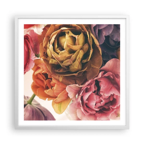 Poster in een witte lijst - Een viering van het leven - 60x60 cm