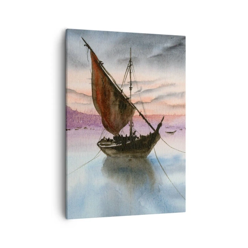 Schilderen op canvas - Avond in de haven - 50x70 cm