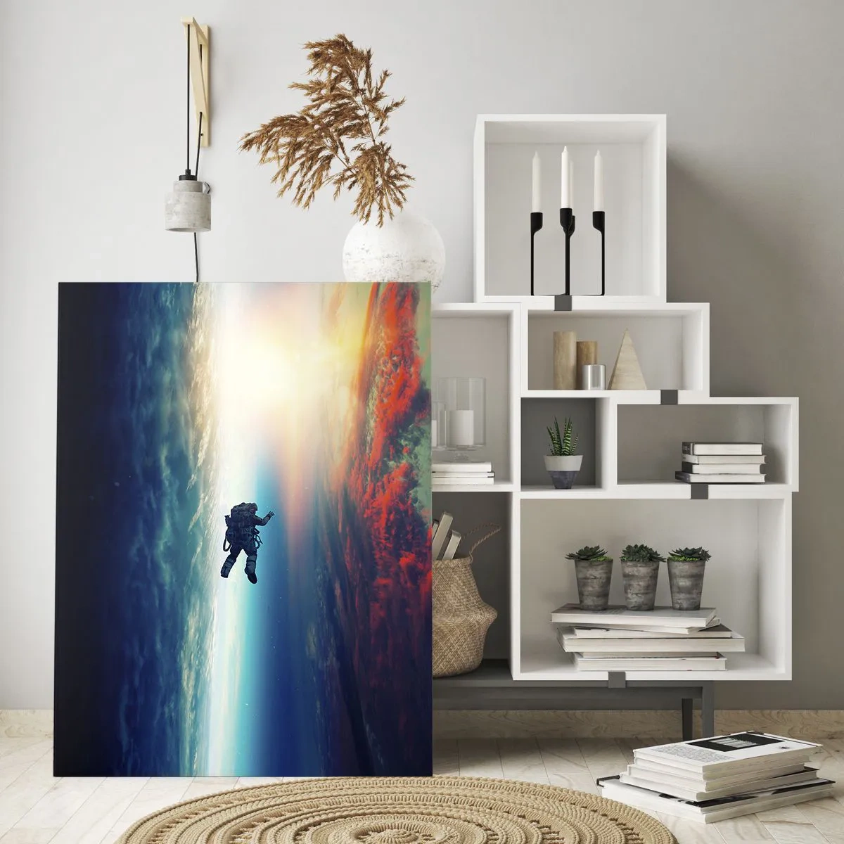 Schilderen op glas - Ga het universum tegemoet - 50x70 cm