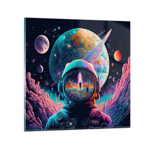 Schilderen op glas - Filosofen hebben er niet van gedroomd - 70x70 cm