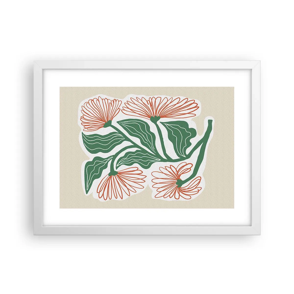 Poster in een witte lijst - Folk en modern - 40x30 cm