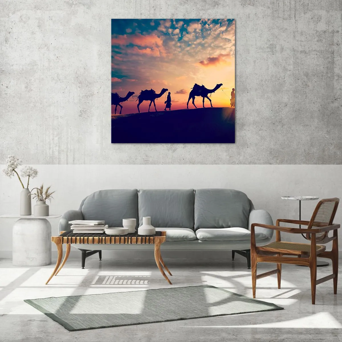 Schilderen op glas - De mysterieuze geest van het Oosten - 50x50 cm