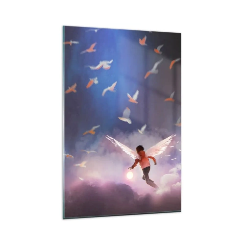 Schilderen op glas - Je hebt verbeeldingskracht en moed nodig - 80x120 cm