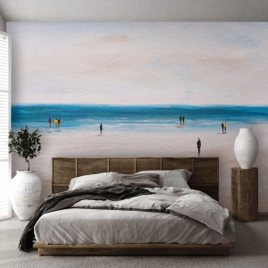 Zelfklevend Fotobehang Deluxe Sticker - Een natuurlijke behoefte - Strand, Mensen, Minimalisme - 300x210 cm