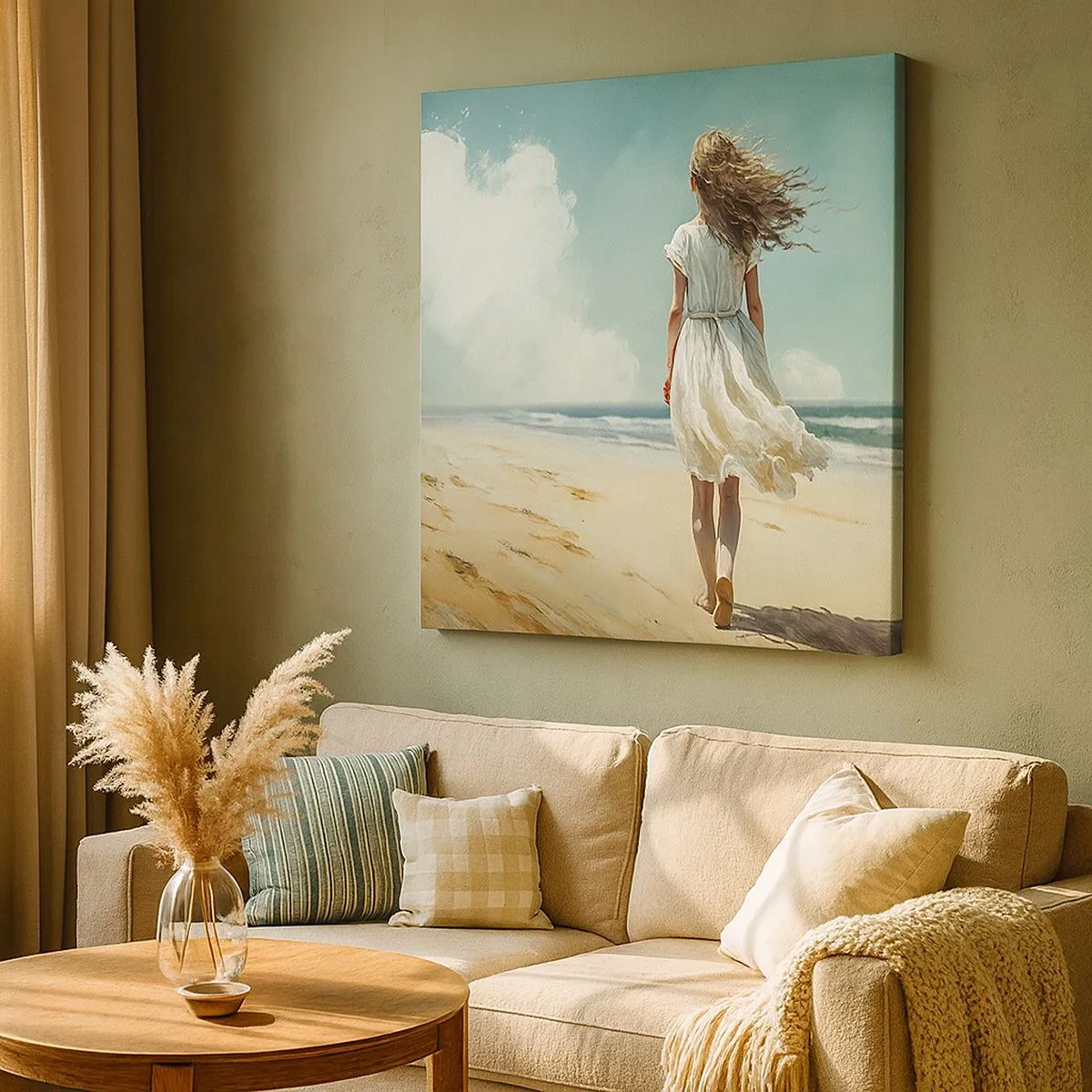 Schilderen op canvas - Om de zon en de wind te ontmoeten - 30x30 cm