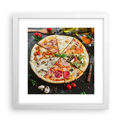 Poster in een witte lijst - Een scala aan smaken - 30x30 cm