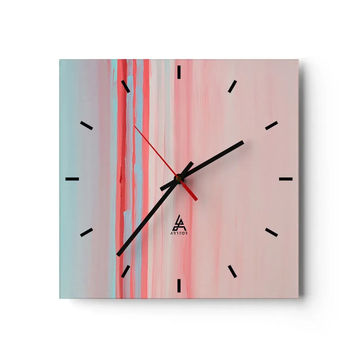 Wandklok - Klok - Abstractie bij dageraad - 40x40 cm