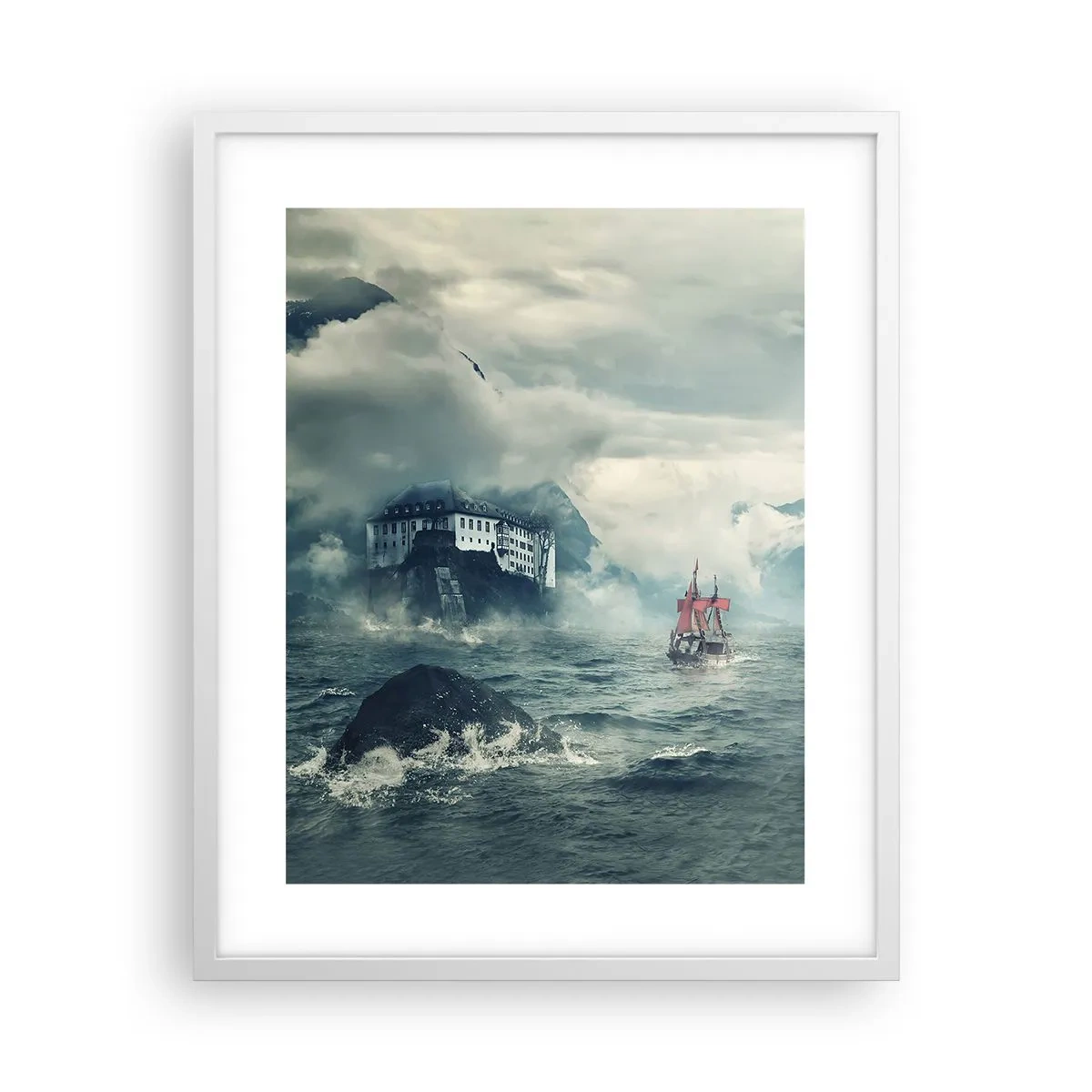 Poster in een witte lijst - In magische wateren - 40x50 cm