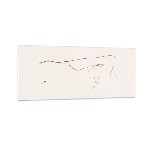 Schilderen op glas - De vorm van verlangen - 100x40 cm