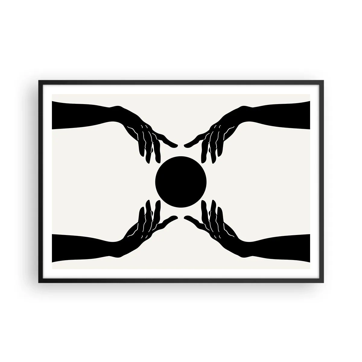 Poster in een zwarte lijst - Geheim teken - 100x70 cm