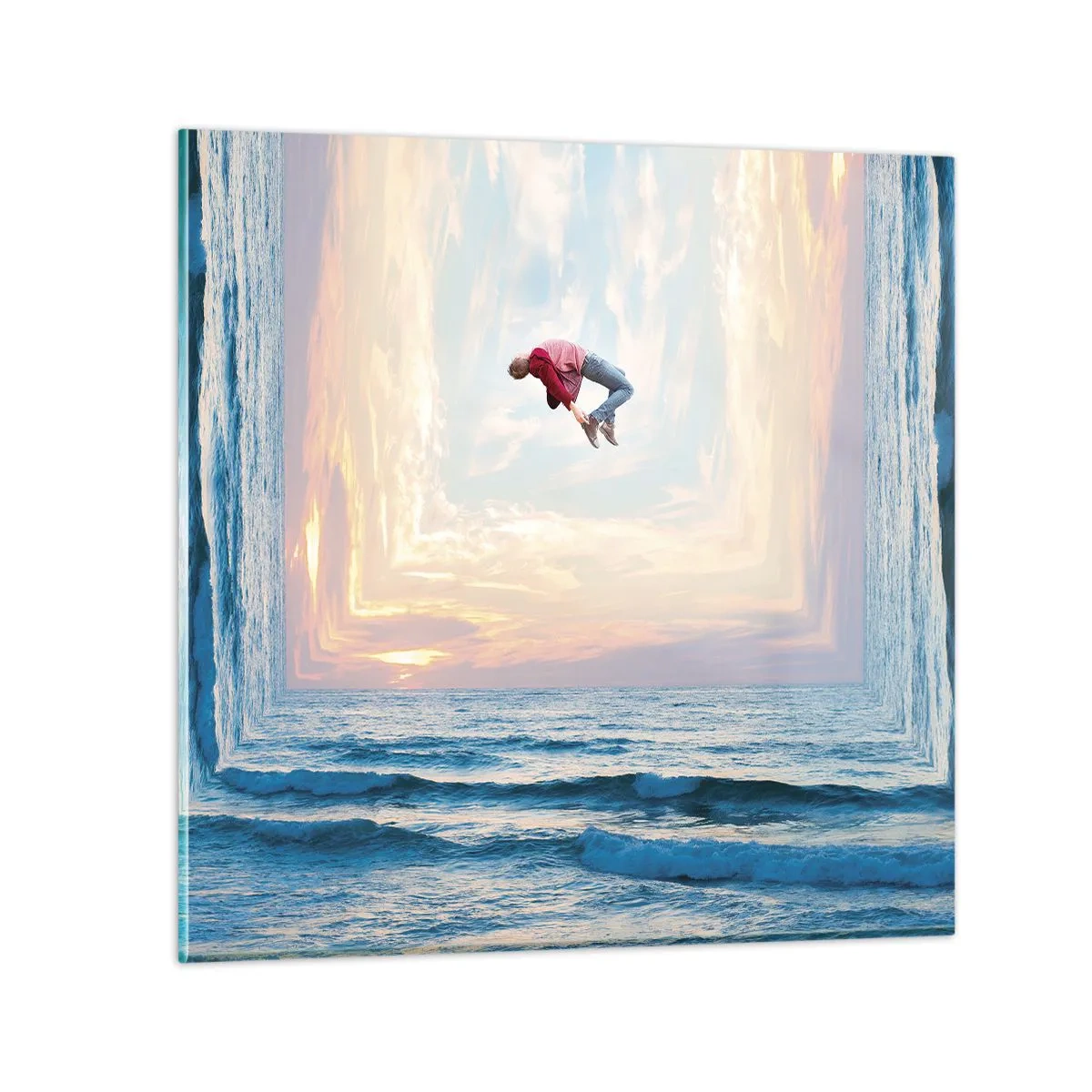 Schilderen op glas - Naar een andere dimensie - 40x40 cm