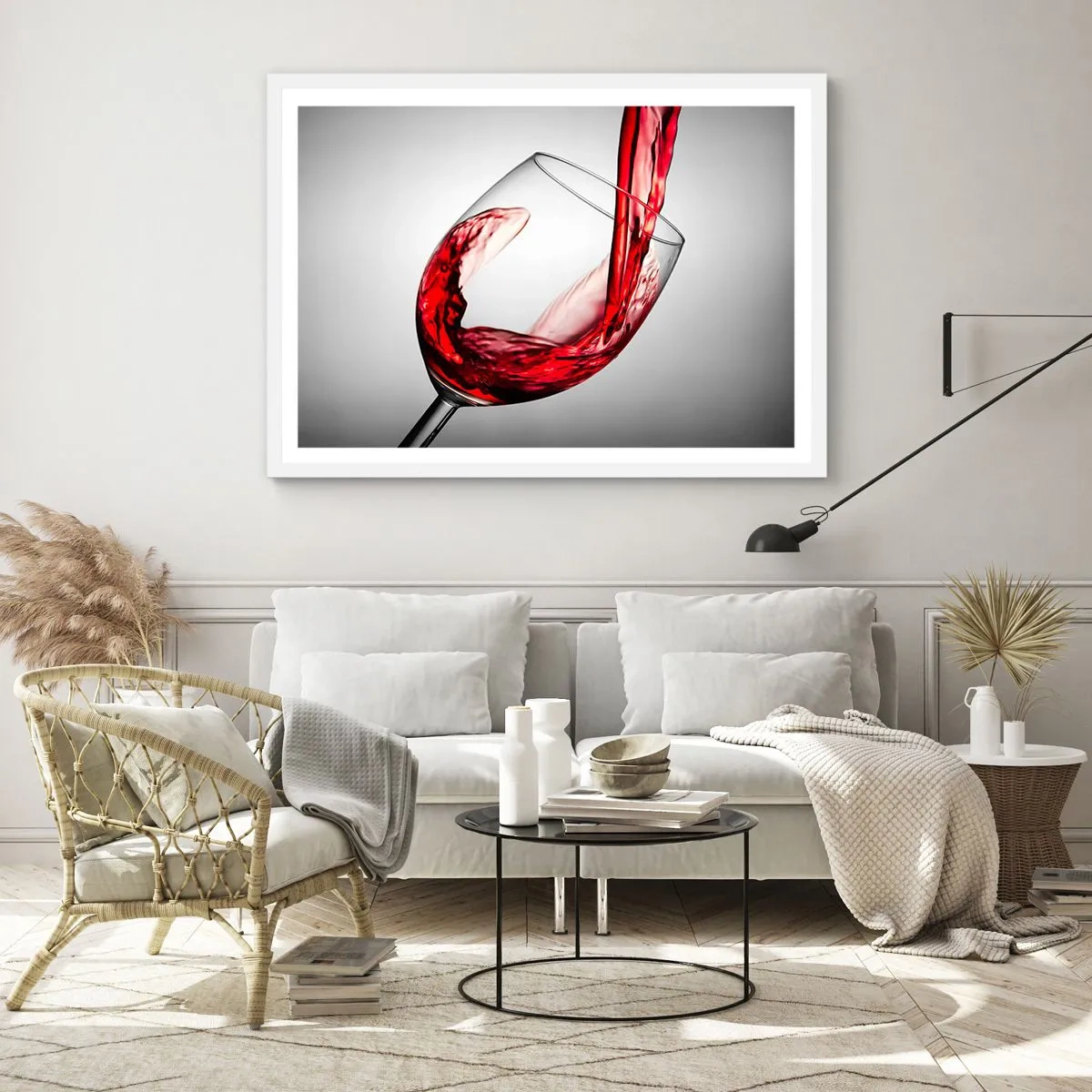 Poster in een witte lijst - Kleur - beweging - geluid - 40x30 cm