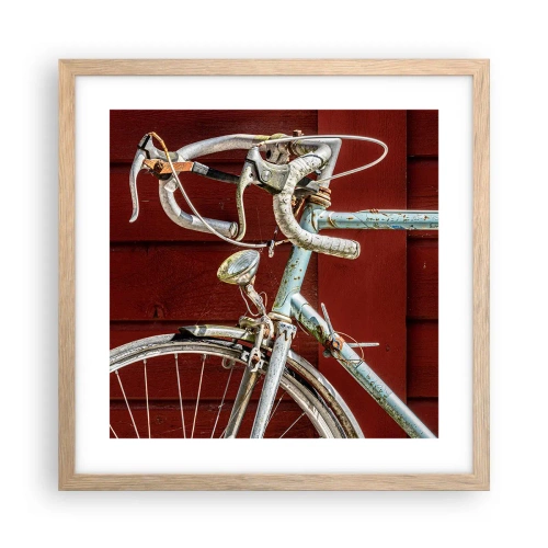 Een poster in een licht eiken lijst - Gecreëerd om te winnen - 40x40 cm