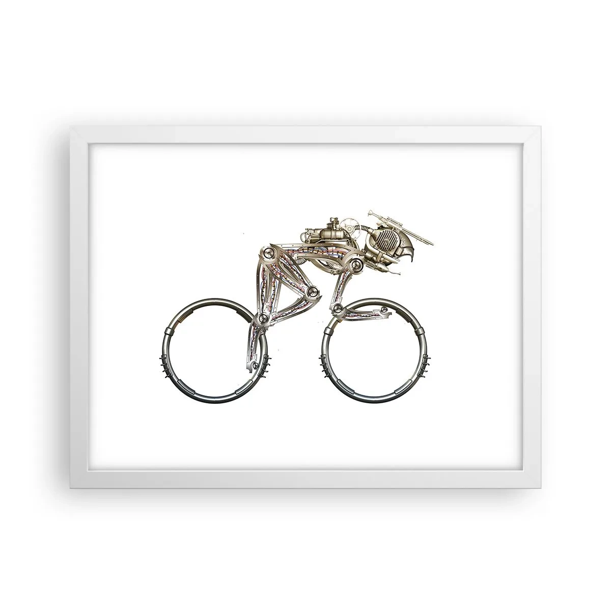 Poster in een witte lijst - Een prachtige machine - 40x30 cm