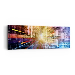 Schilderen op canvas - Lichtgevende gang - 90x30 cm