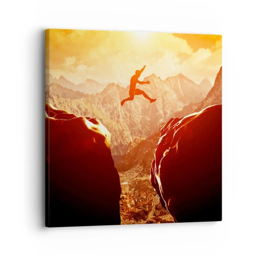 Schilderen op canvas - Grenzen overschrijden - 30x30 cm