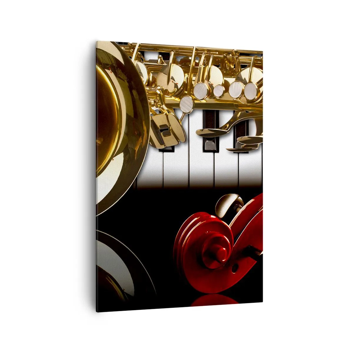 Schilderen op canvas - Plaatwerk, hout en ivoor - 70x100 cm