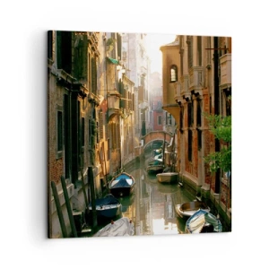 Schilderen op canvas - In een Venetiaans steegje - 50x50 cm