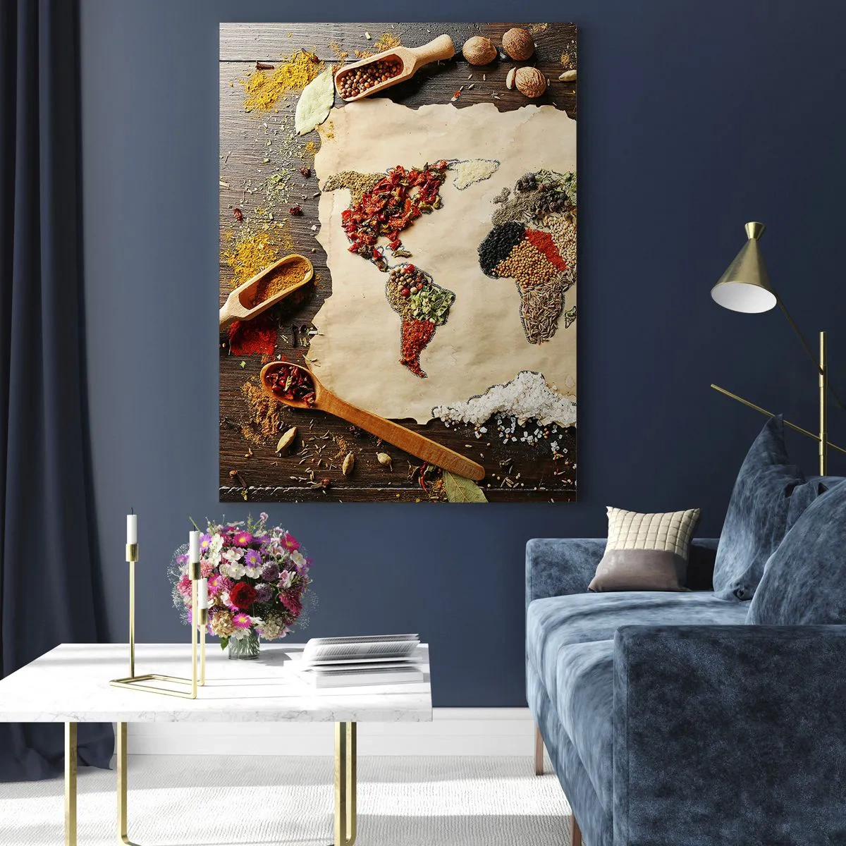 Schilderen op glas - Alle smaken van de wereld - 50x70 cm