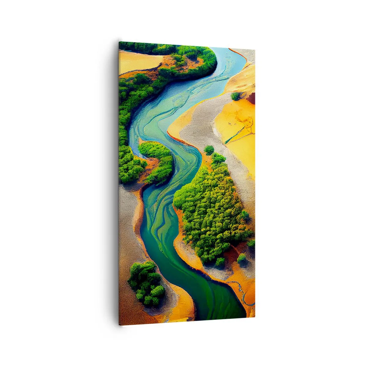 Schilderen op canvas - Levengevende rivier - 65x120 cm