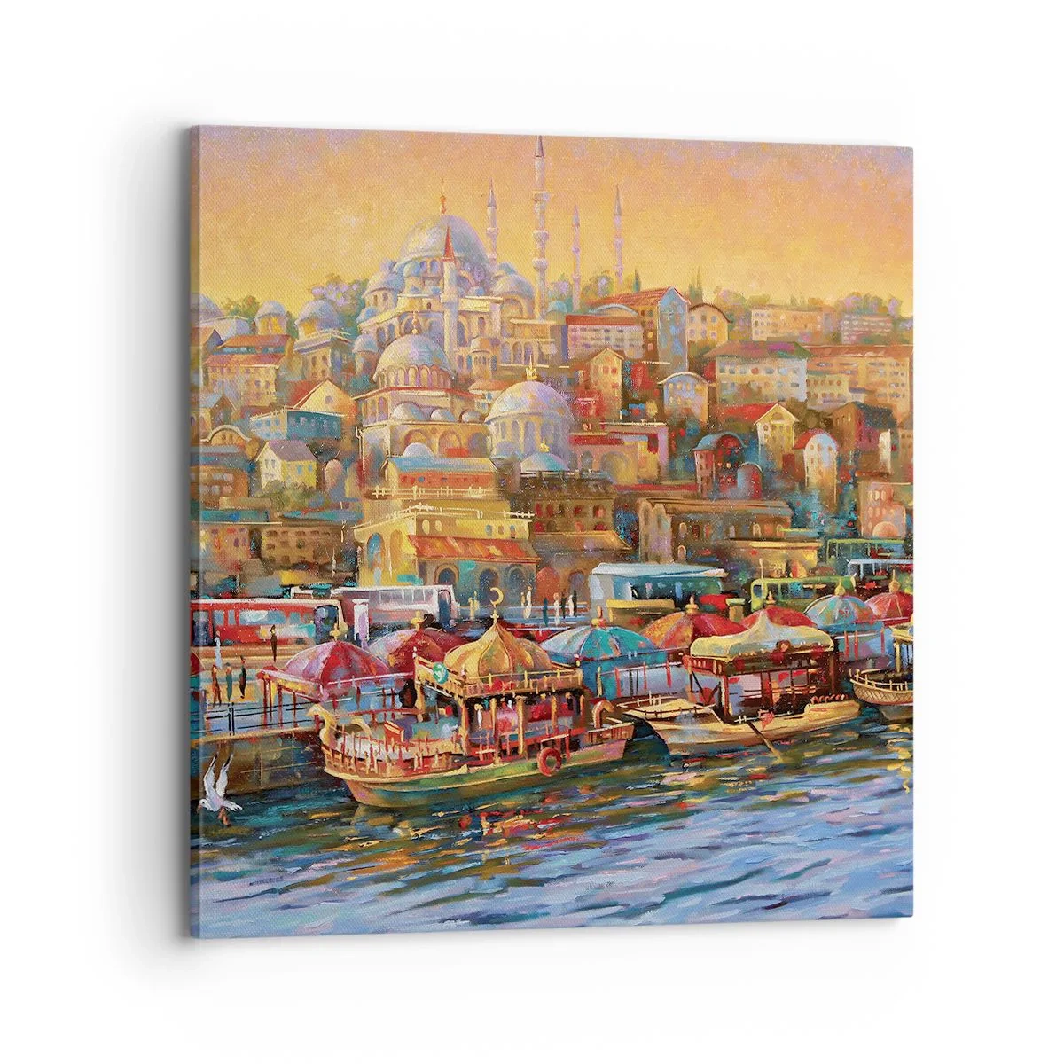 Schilderen op canvas - Istanboel verhaal - 70x70 cm