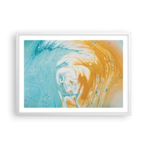 Poster in een witte lijst - Pastel werveling - 70x50 cm
