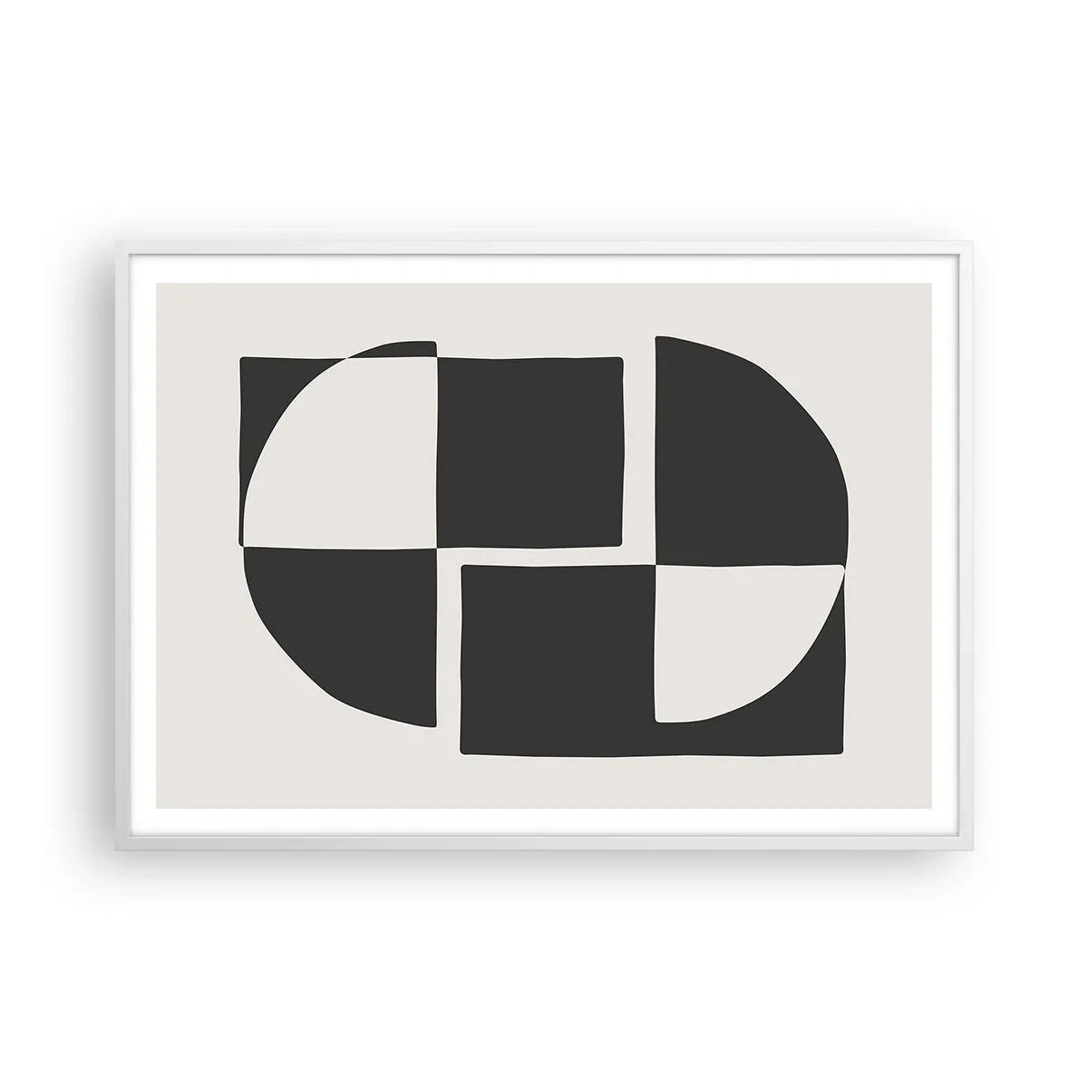 Poster in een witte lijst - Antithese - synthese - 100x70 cm