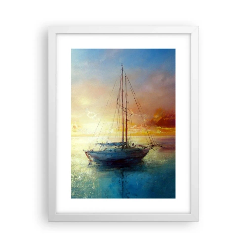 Poster in een witte lijst - In een gouden baai - 30x40 cm