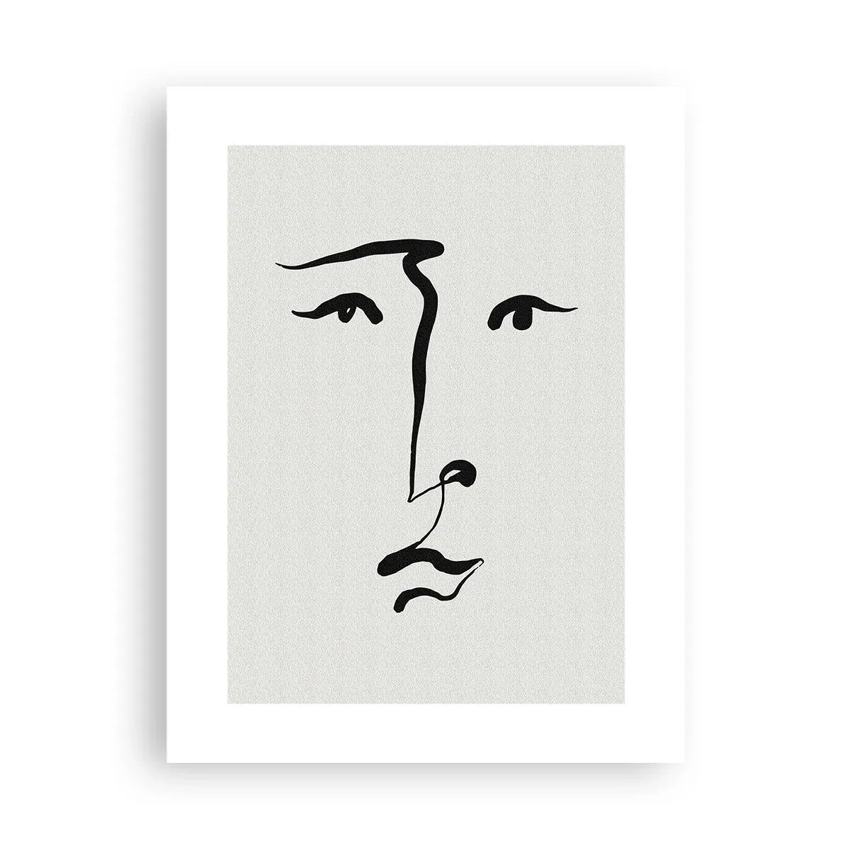 Poster - Portret met één lijn - 30x40 cm