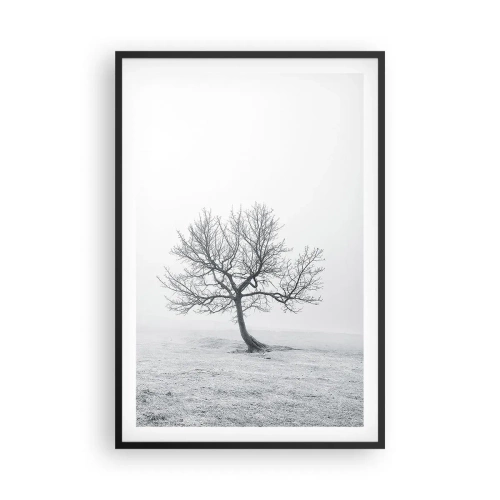 Poster in een zwarte lijst - Tegen het niets - 61x91 cm