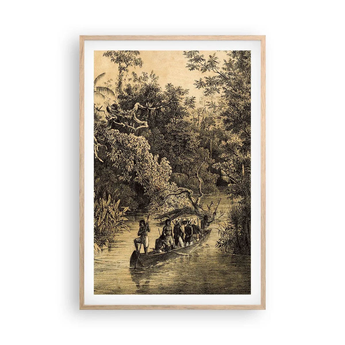 Een poster in een licht eiken lijst - Expeditie naar de bron - 61x91 cm