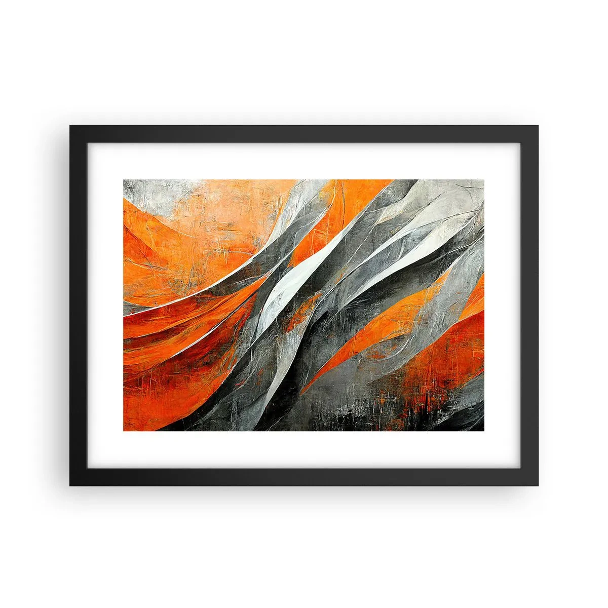 Poster in een zwarte lijst - Hitte en koude - 40x30 cm