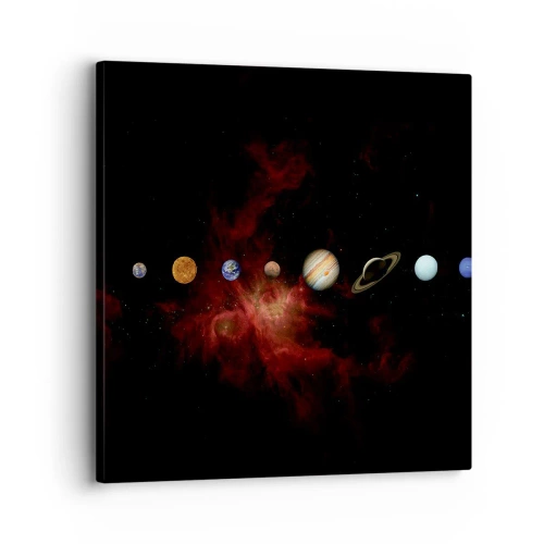 Schilderen op canvas - Onze buurt - 30x30 cm