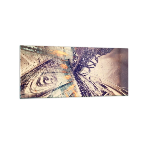 Schilderen op glas - In grote haast - 120x50 cm