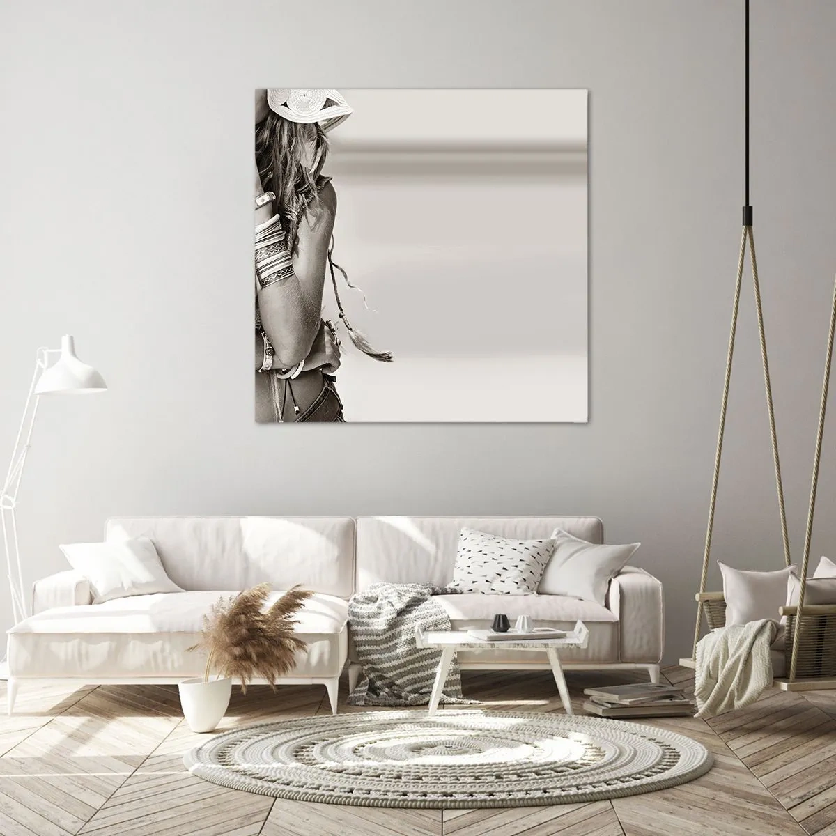 Schilderen op canvas - Waarom een ​​meisje - 60x60 cm