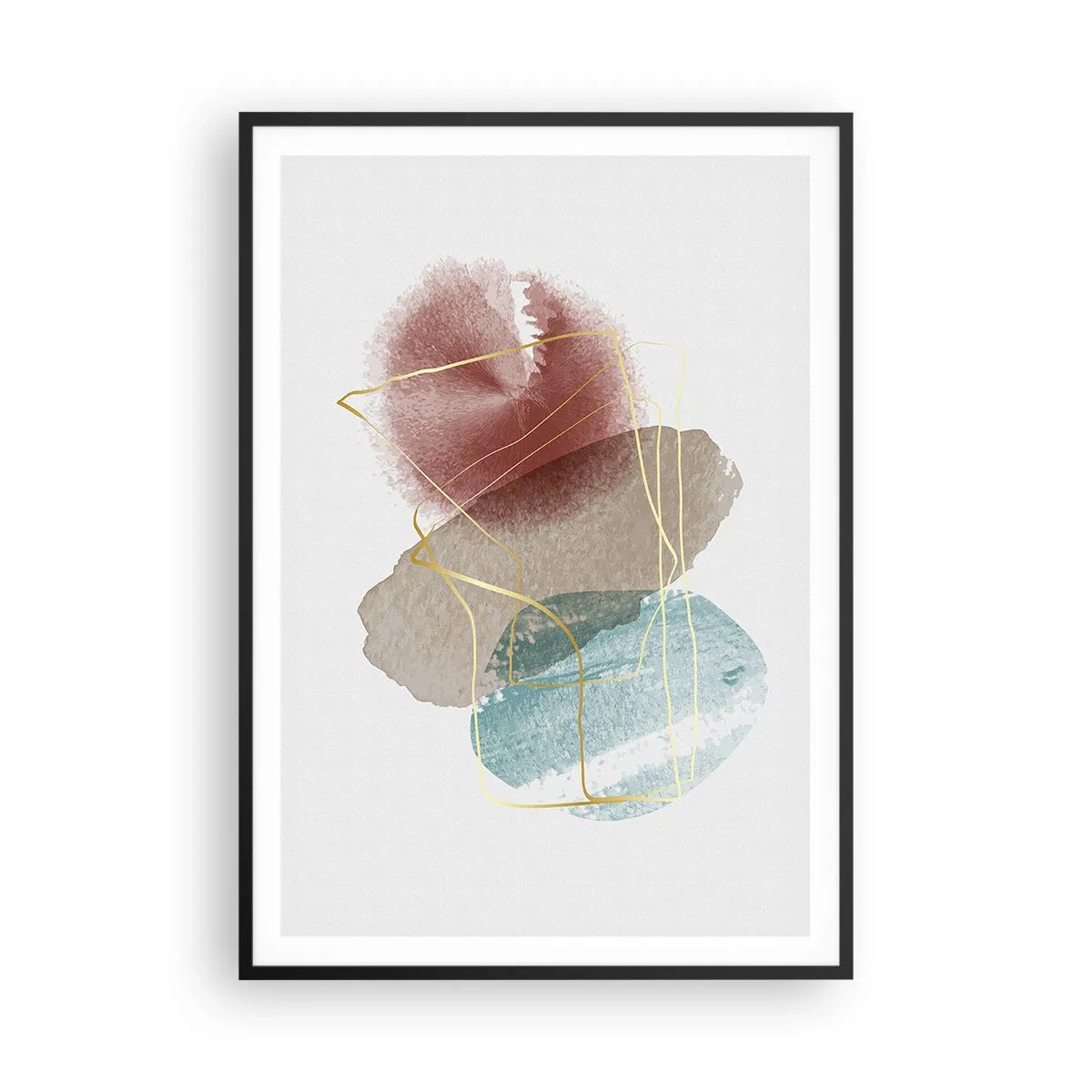 Poster in een zwarte lijst - Koralen van de ruimte - 70x100 cm