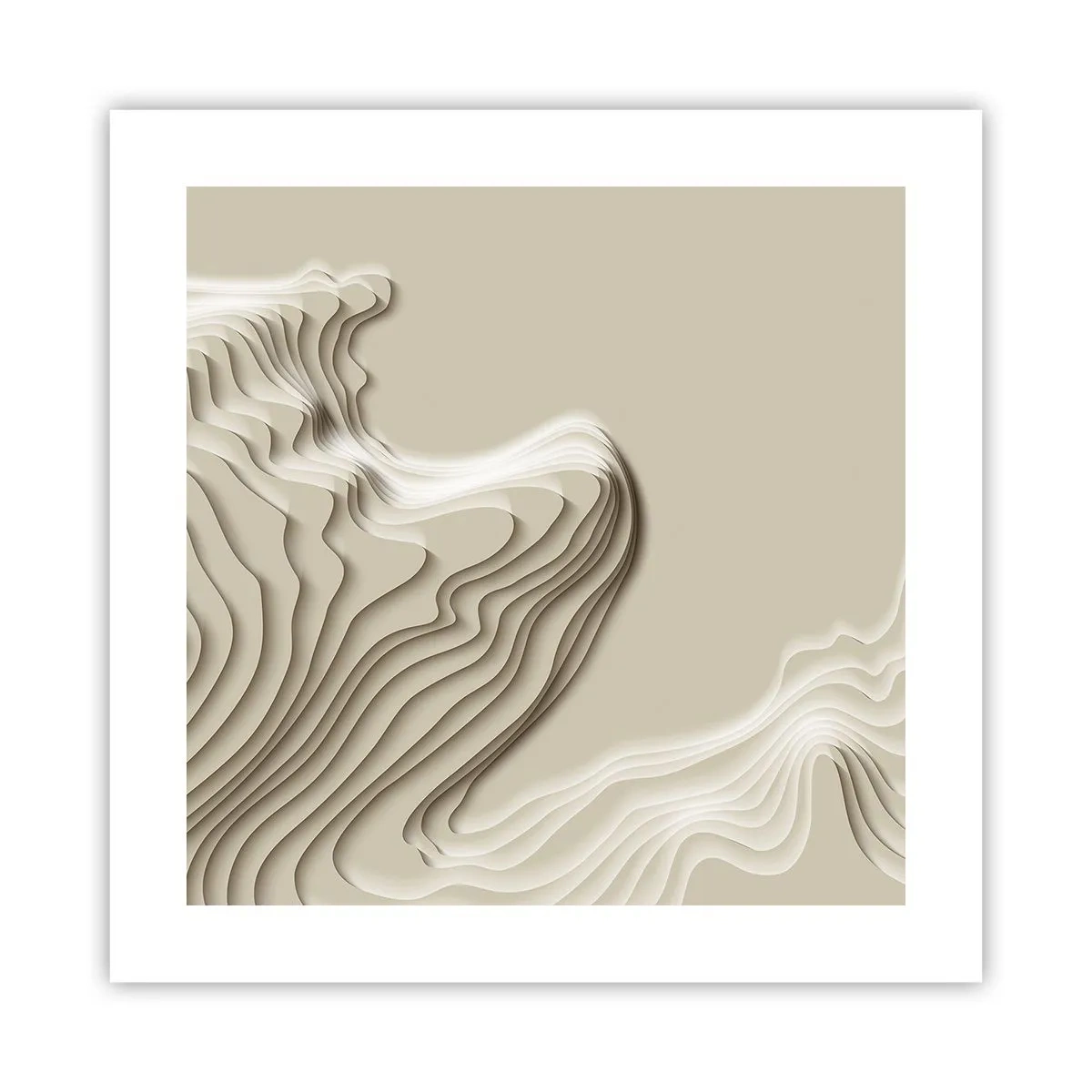 Poster - Kunst topografie - 40x40 cm