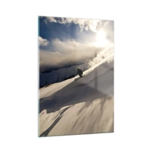 Schilderen op glas - Berguitdaging genomen - 50x70 cm