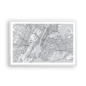 Poster in een witte lijst - De anatomie van een metropool - 91x61 cm