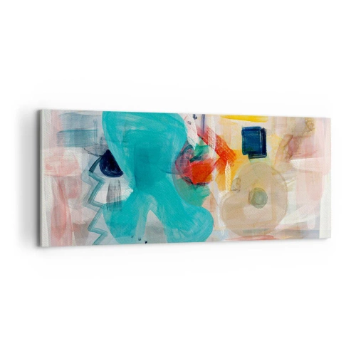 Schilderen op canvas - Kleurrijk spel - 100x40 cm