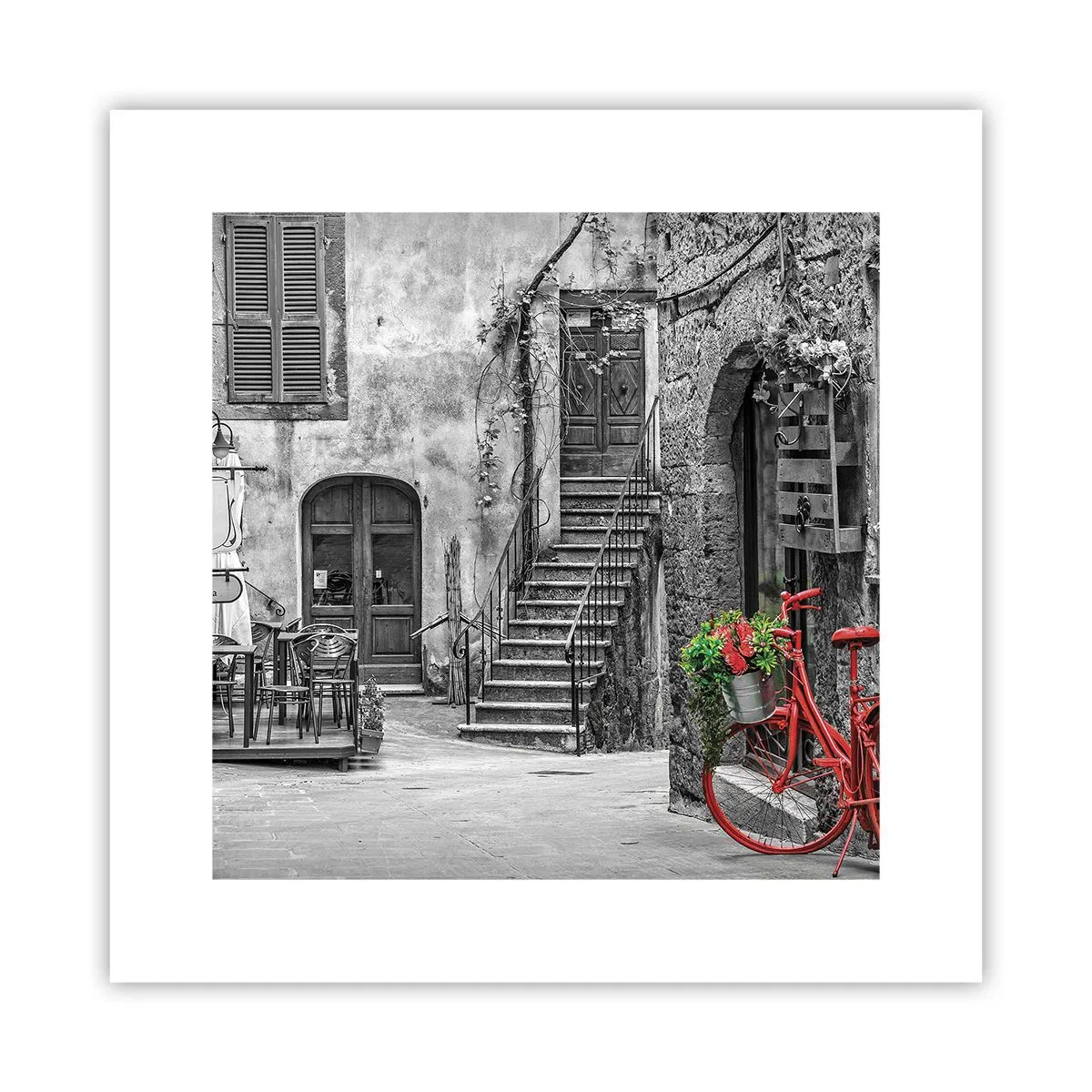 Poster - Toscaanse steeg - 30x30 cm