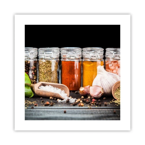 Poster - Zodat het leven smaak heeft - 40x40 cm