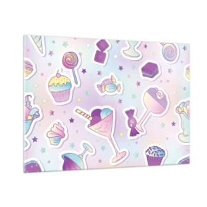 Schilderen op glas - Dat het elke dag een verjaardag zou zijn - 100x70 cm