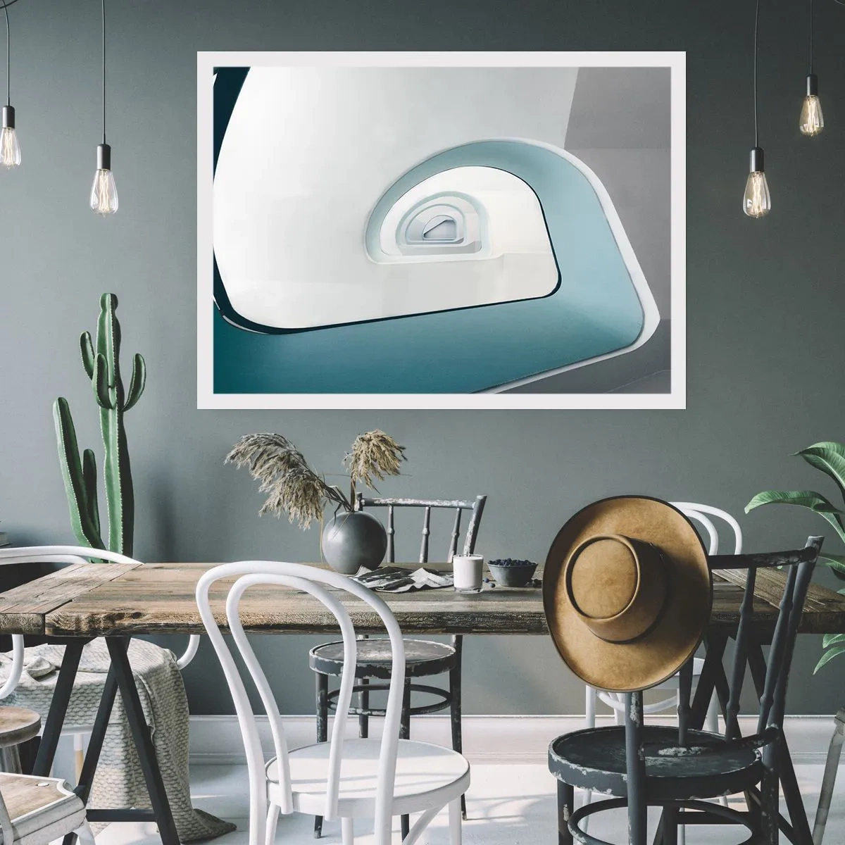 Poster - Naar de bodem van de blauwe - 100x70 cm