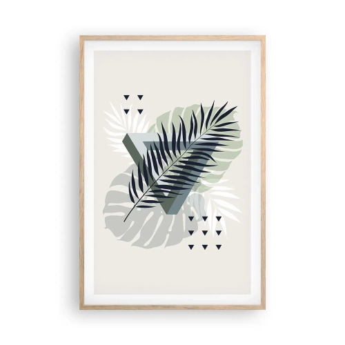 Een poster in een licht eiken lijst - Natuur en geometrie - twee orden? - 61x91 cm