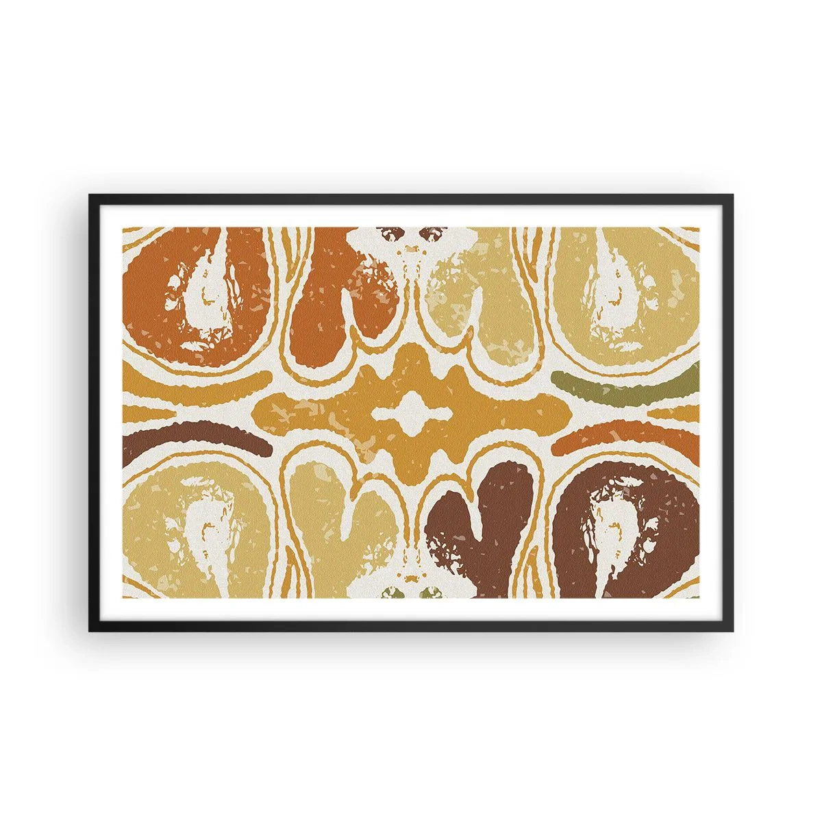 Poster in een zwarte lijst - Sentimentele abstractie - 91x61 cm