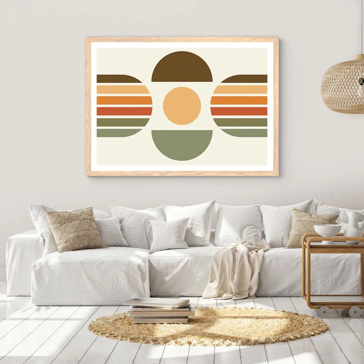 Een poster in een licht eiken lijst - In aardetinten - 40x30 cm